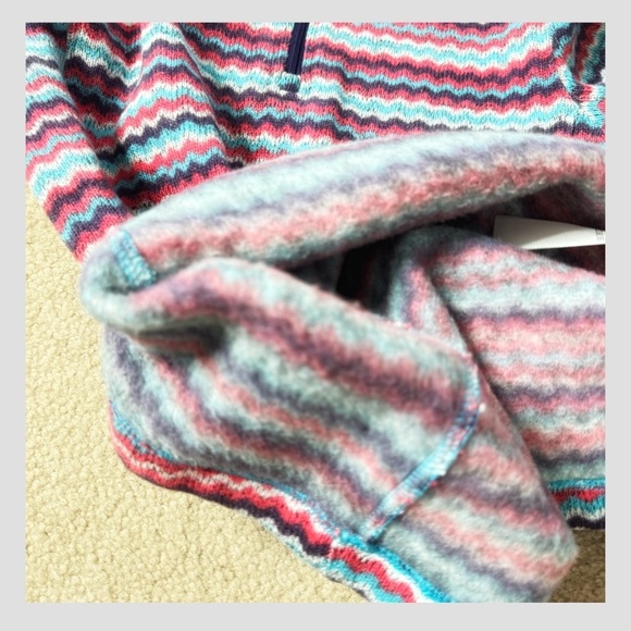 Spyder Savona 1/4 Zip Fleece Mock Neck Colorful Stripe Pullover Top Shirt Size 8 - Picture 11 of 14
